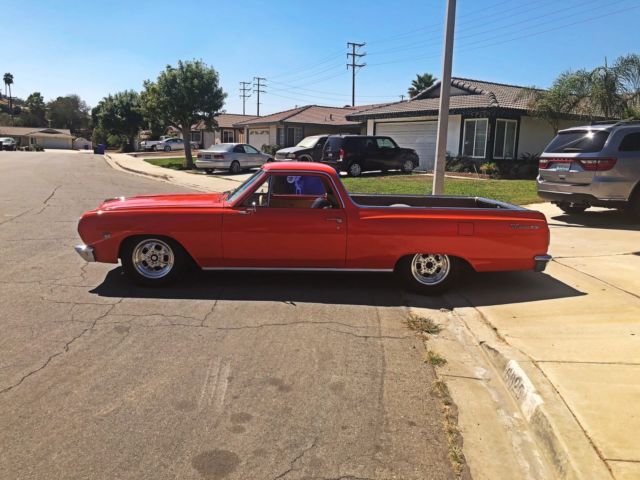 1965 Orange Chevrolet El Camino Crew Cab Pickup
