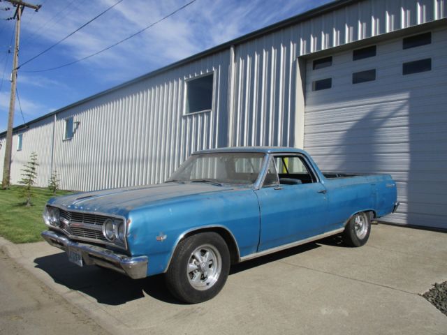 1965 Blue Chevrolet El Camino truck