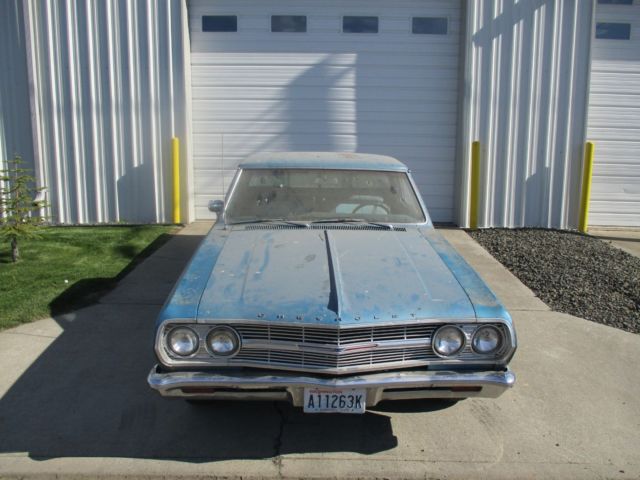 1965 Blue Chevrolet El Camino truck