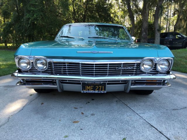 1965 Teal Chevrolet Impala Coupe