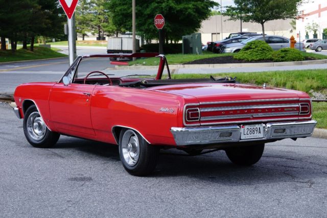 1965 Red Chevrolet Chevelle Convertible