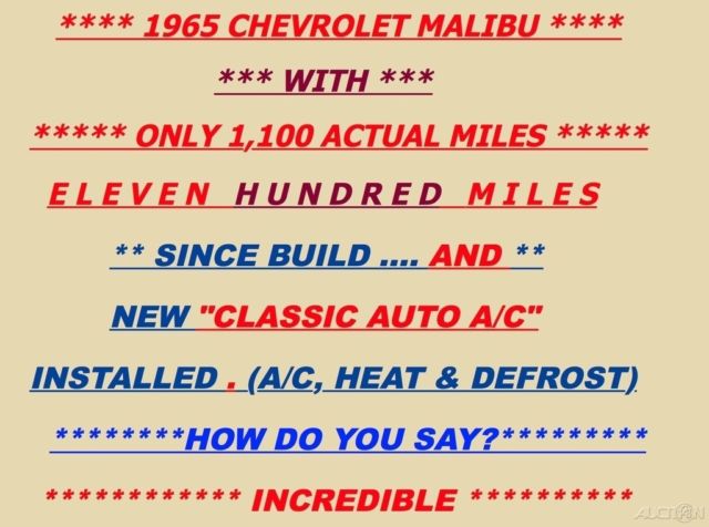 1965 Green Chevrolet Malibu Coupe