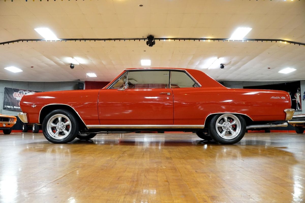 1965 Red Chevrolet Malibu American Muscle Car