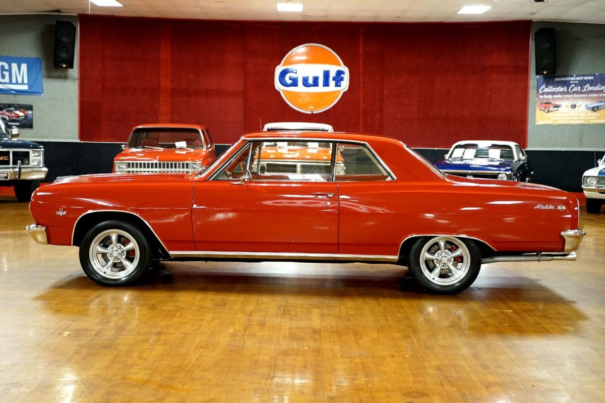 1965 Red Chevrolet Malibu American Muscle Car