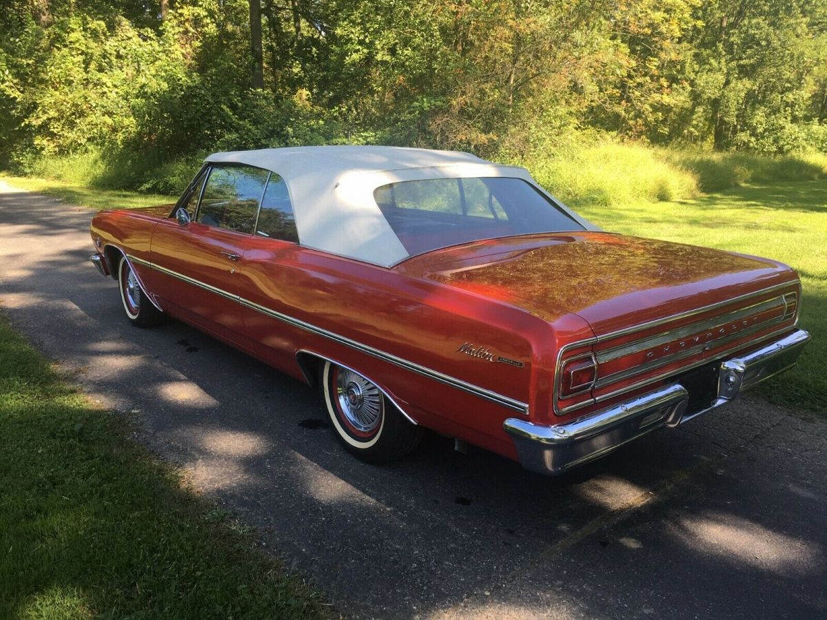1965 Red Chevrolet Malibu Convertible