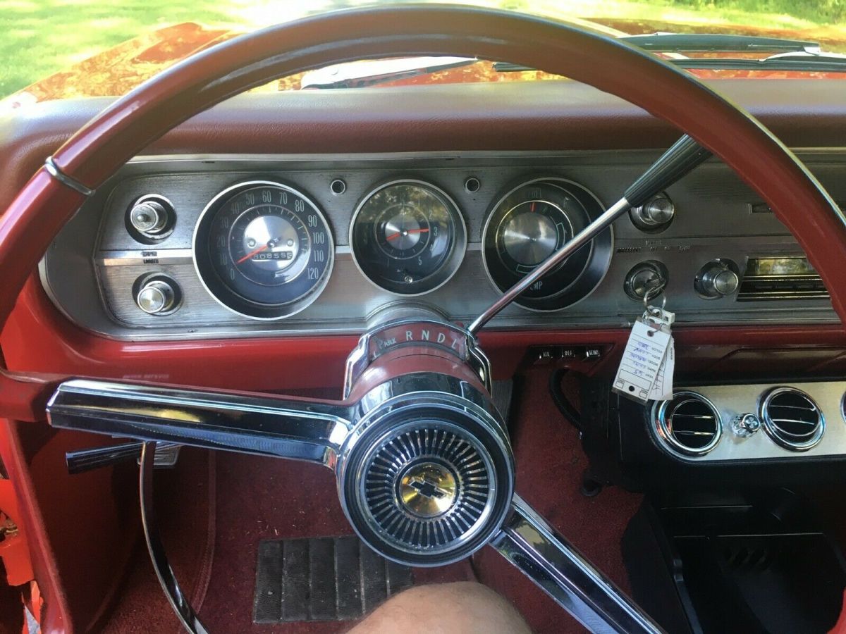 1965 Red Chevrolet Malibu Convertible