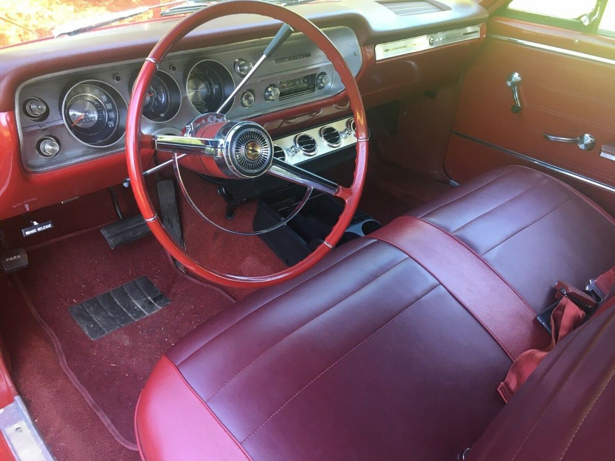 1965 Red Chevrolet Malibu Convertible