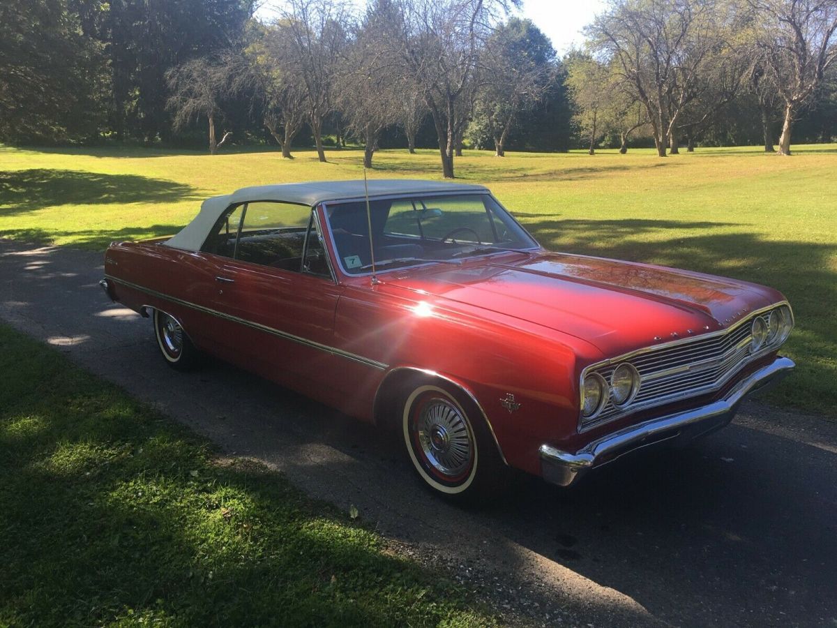 1965 Red Chevrolet Malibu Convertible
