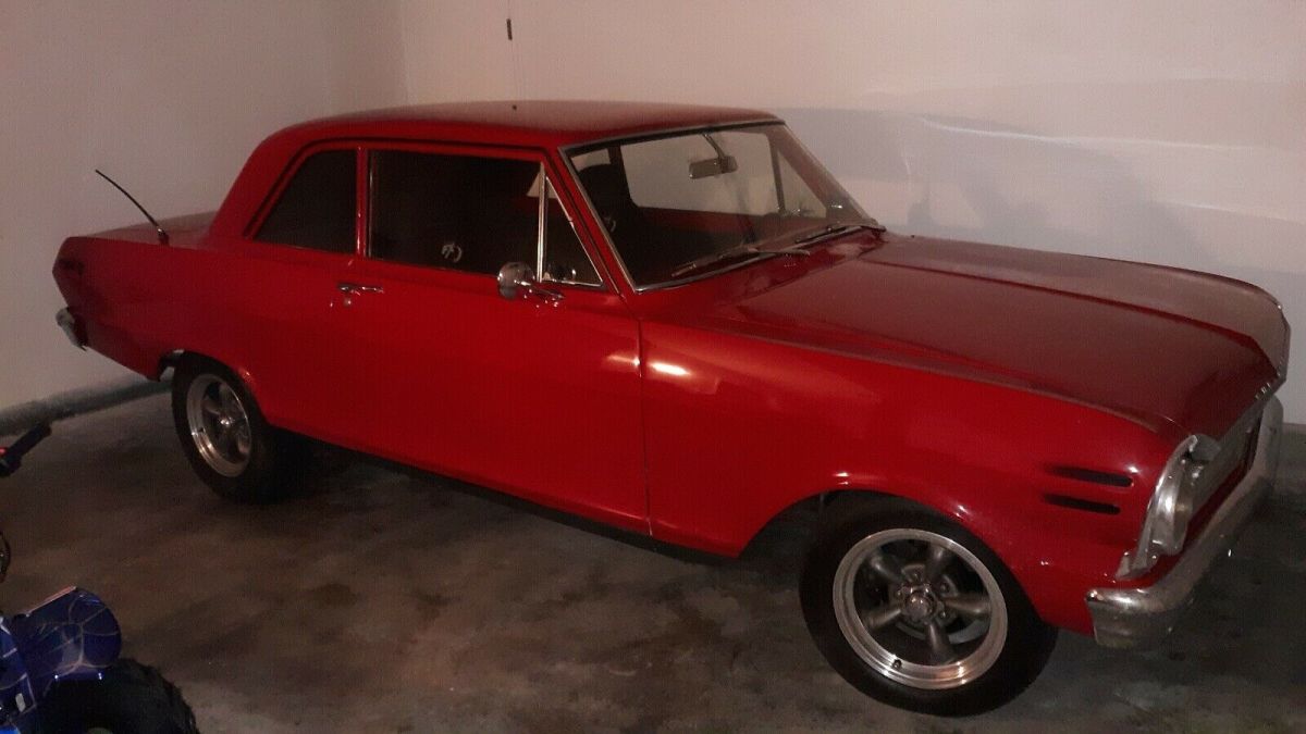 1965 Red Chevrolet Nova Sedan