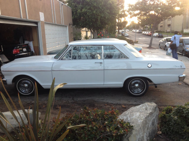 1965 White Chevrolet Nova Coupe