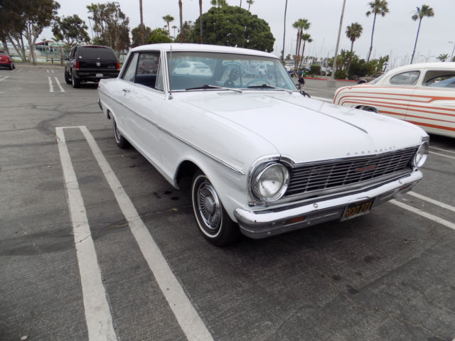 1965 White Chevrolet Nova Coupe
