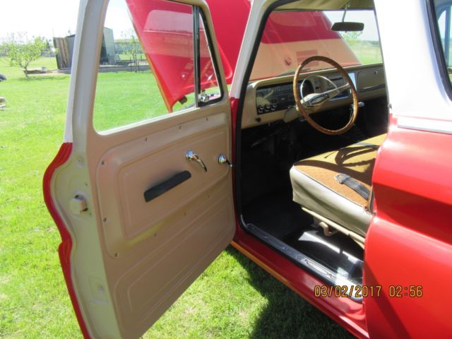 1965 Red and White Chevrolet C-10 Suburban
