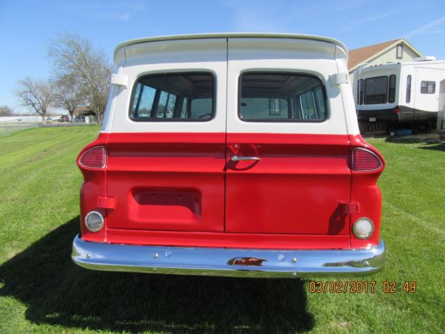 1965 Red and White Chevrolet C-10 Suburban