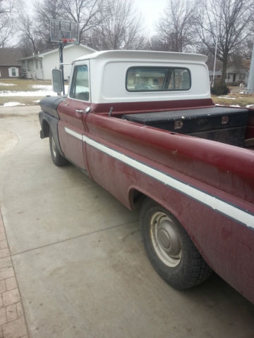 1965 Maroon Chevrolet C-10