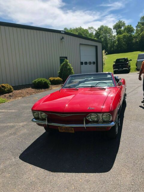 1965 Red Chevrolet Corvair Convertible