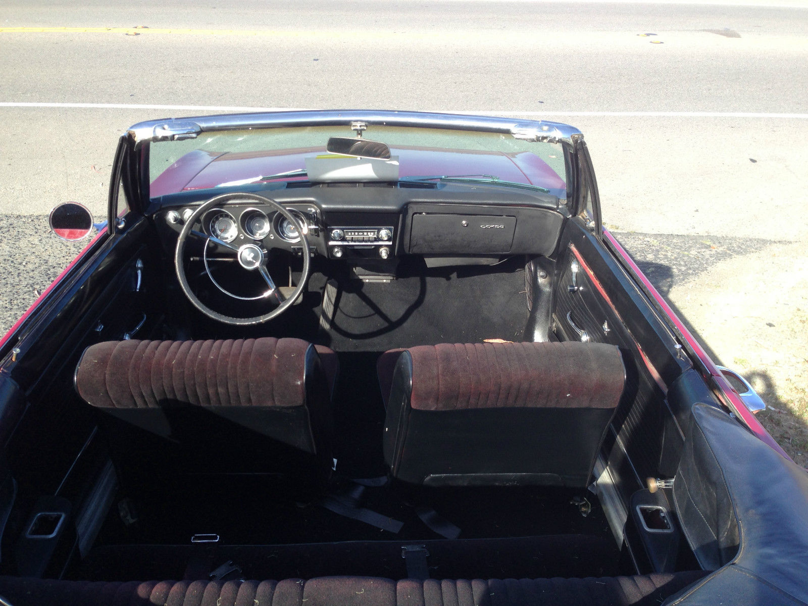 1965 Red Chevrolet Corvair Convertible