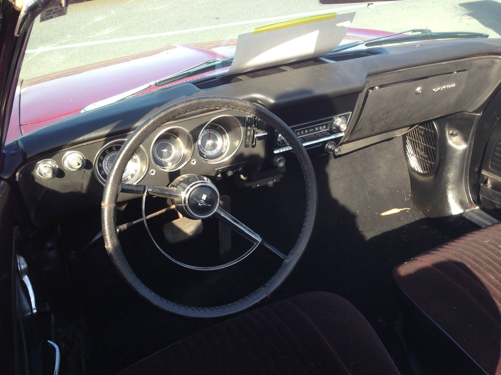 1965 Red Chevrolet Corvair Convertible