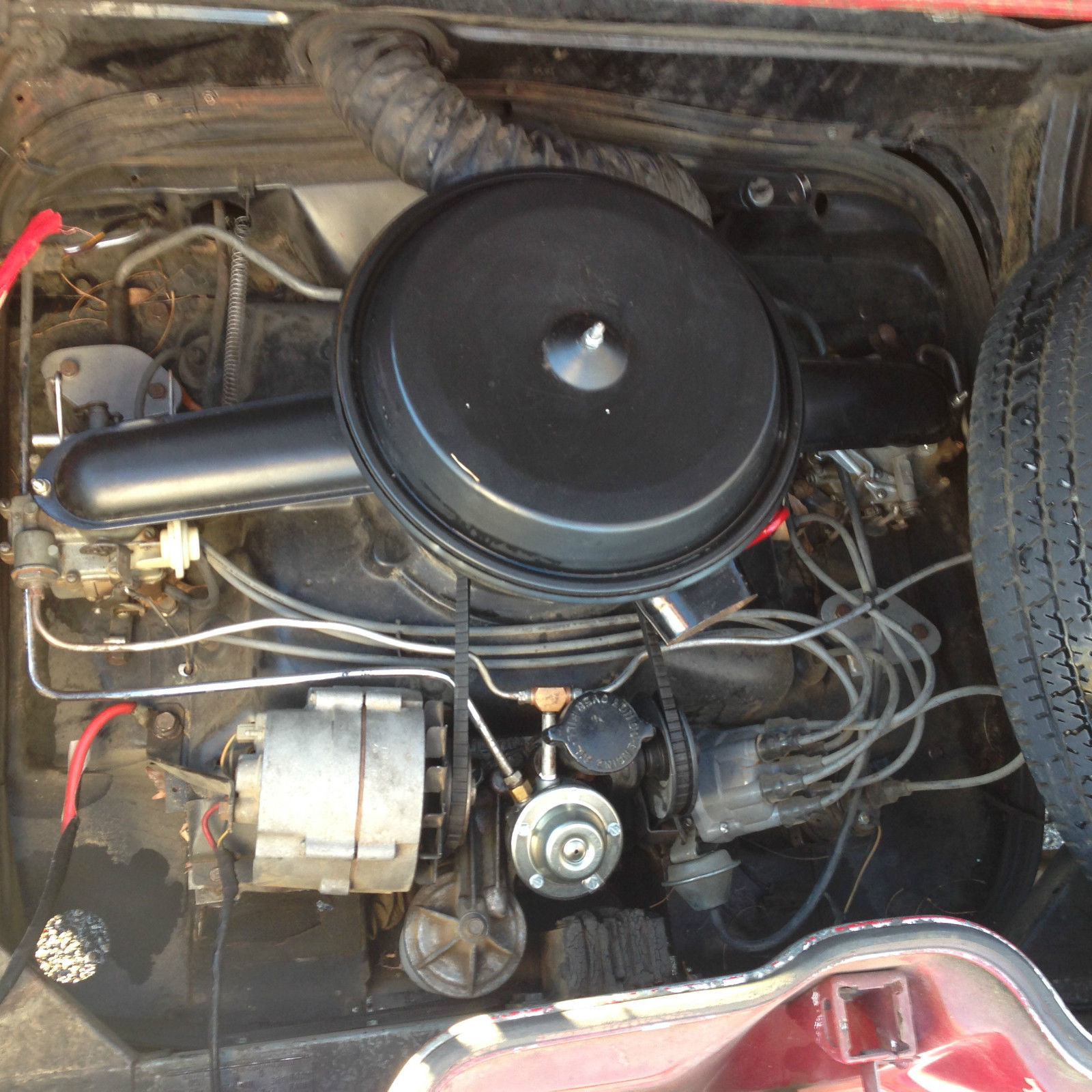 1965 Red Chevrolet Corvair Convertible