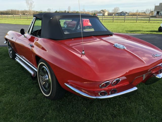 1965 Rally red Chevrolet Corvette Convertible