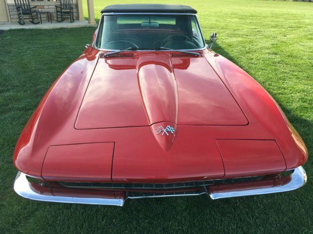 1965 Rally red Chevrolet Corvette Convertible