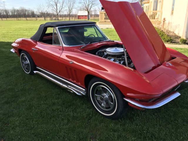 1965 Rally red Chevrolet Corvette Convertible