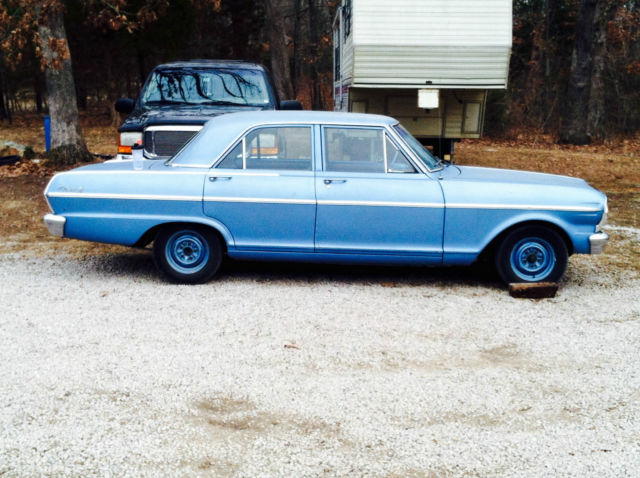 1965 Blue Chevrolet Nova Sedan
