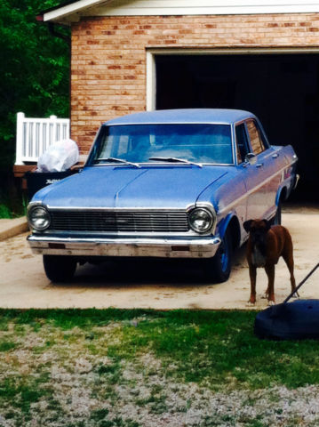 1965 Blue Chevrolet Nova Sedan