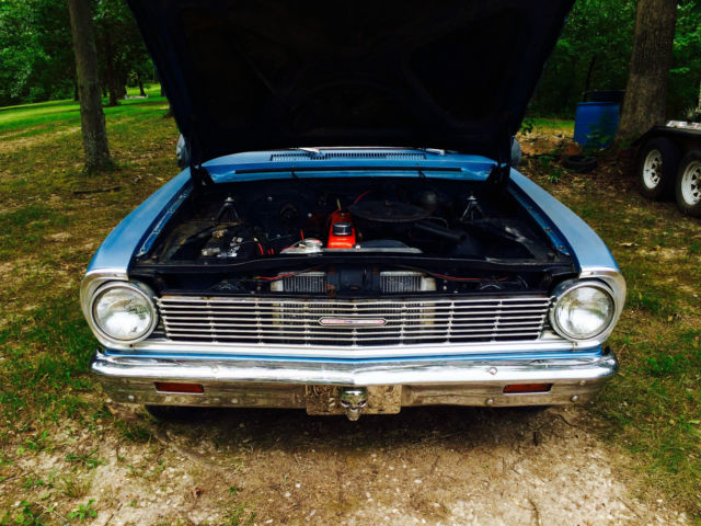 1965 Blue Chevrolet Nova Sedan