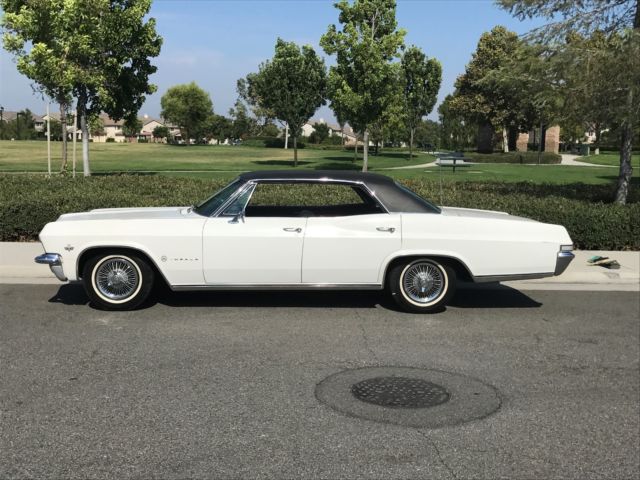 1965 White Chevrolet Impala 4 Dr Hardtop