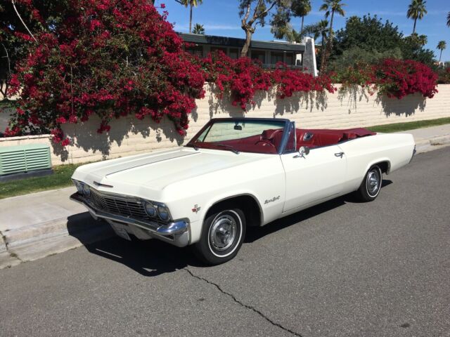 1965 White Chevrolet Impala Convertible