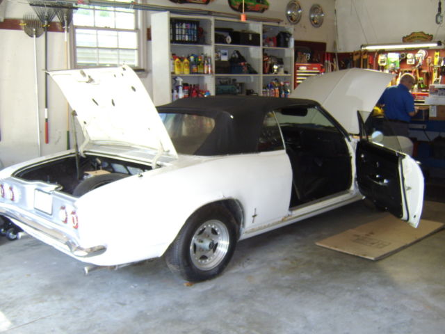 1965 White Chevrolet Corvair Convertible
