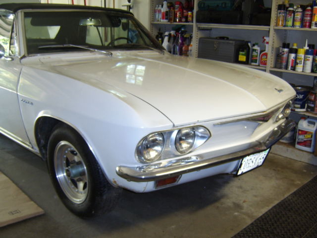 1965 White Chevrolet Corvair Convertible