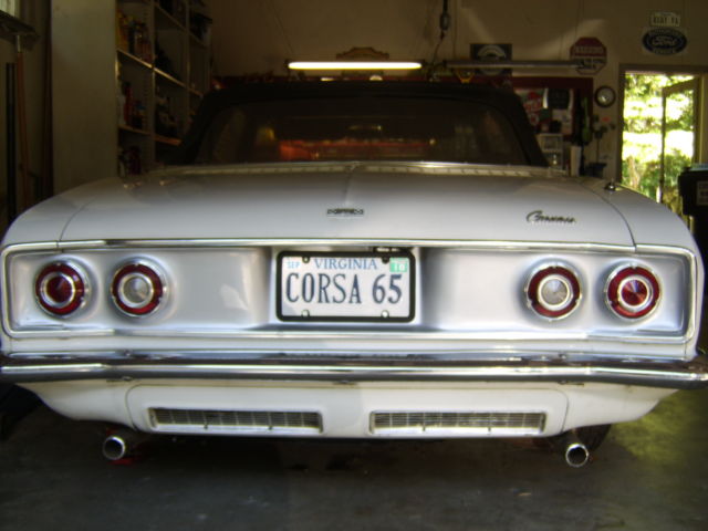 1965 White Chevrolet Corvair Convertible