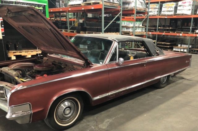 1965 Burgundy Chrysler 300 Series Convertible