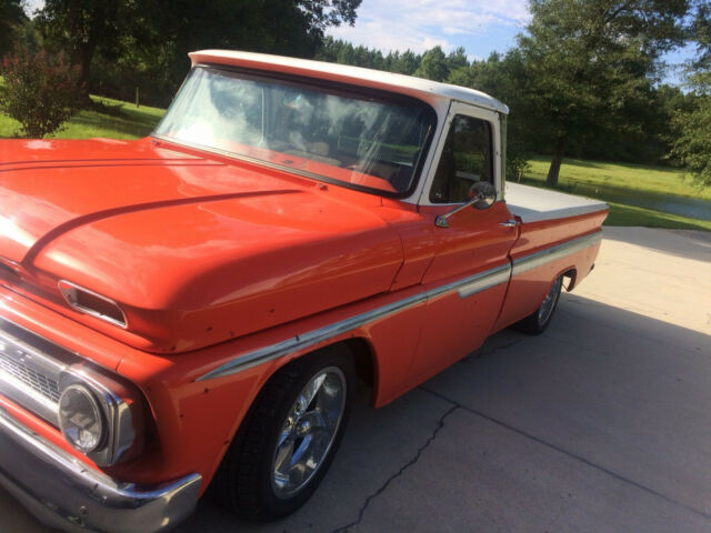 1965 Orange and White Chevrolet C-10 Fleetside