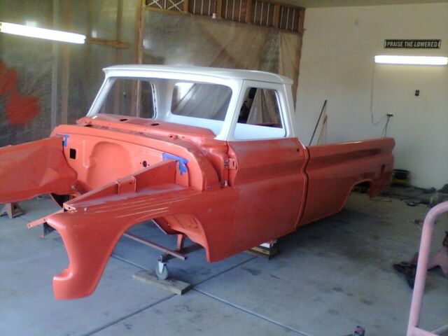 1965 Orange and White Chevrolet C-10 Fleetside