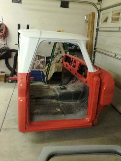 1965 Orange and White Chevrolet C-10 Fleetside