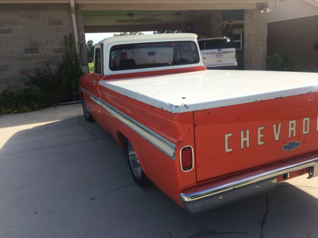 1965 Orange and White Chevrolet C-10 Fleetside