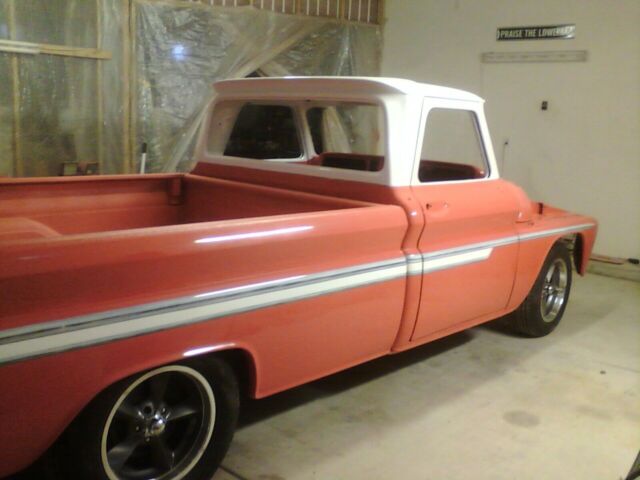 1965 Orange and White Chevrolet C-10 Fleetside