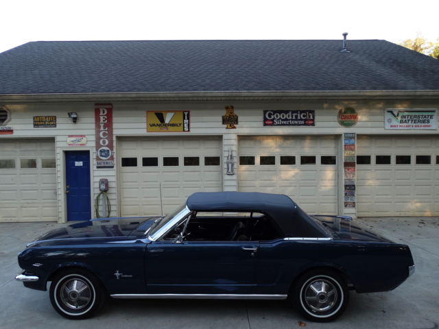 1965 Blue Ford Mustang Convertible
