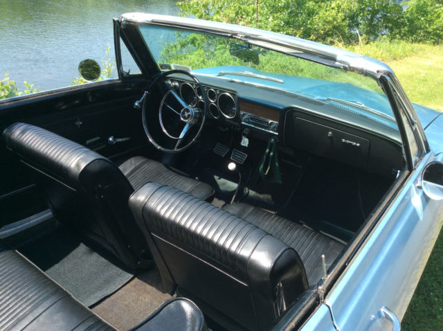 1965 blue gray Chevrolet Corvair Convertible
