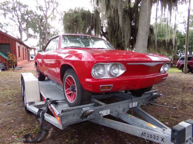 1965 Red Chevrolet Corvair Coupe