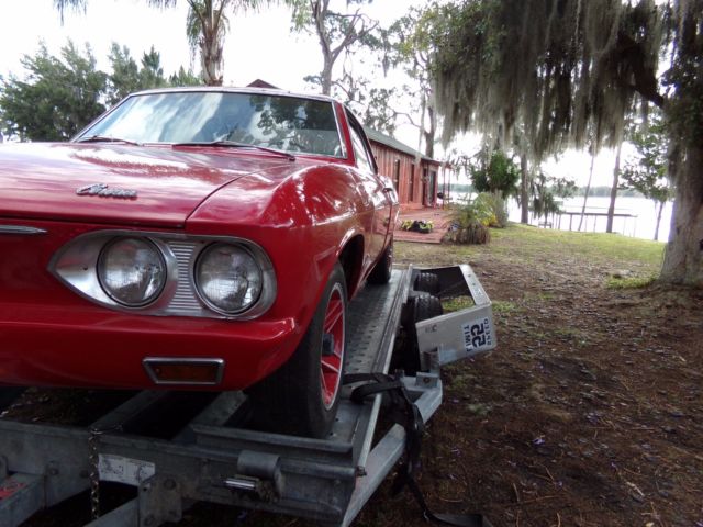 1965 Red Chevrolet Corvair Coupe