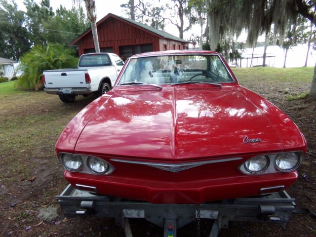 1965 Red Chevrolet Corvair Coupe