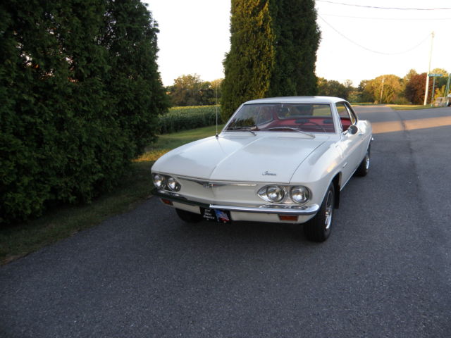 1965 White Chevrolet Corvair Coupe