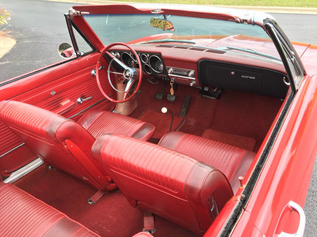 1965 Red Chevrolet Corvair Convertible