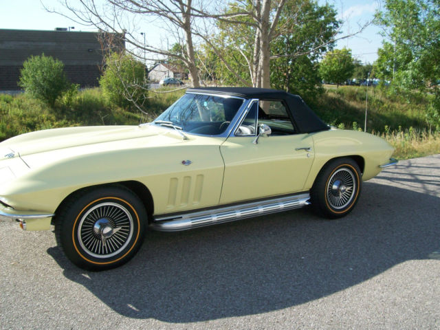 1965 Yellow Chevrolet Corvette Convertible