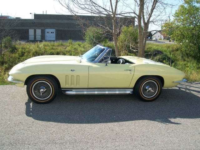 1965 Yellow Chevrolet Corvette Convertible