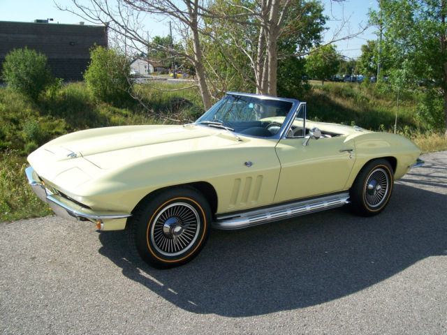 1965 Yellow Chevrolet Corvette Convertible