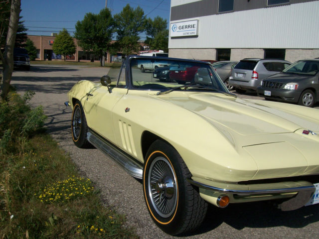 1965 Yellow Chevrolet Corvette Convertible